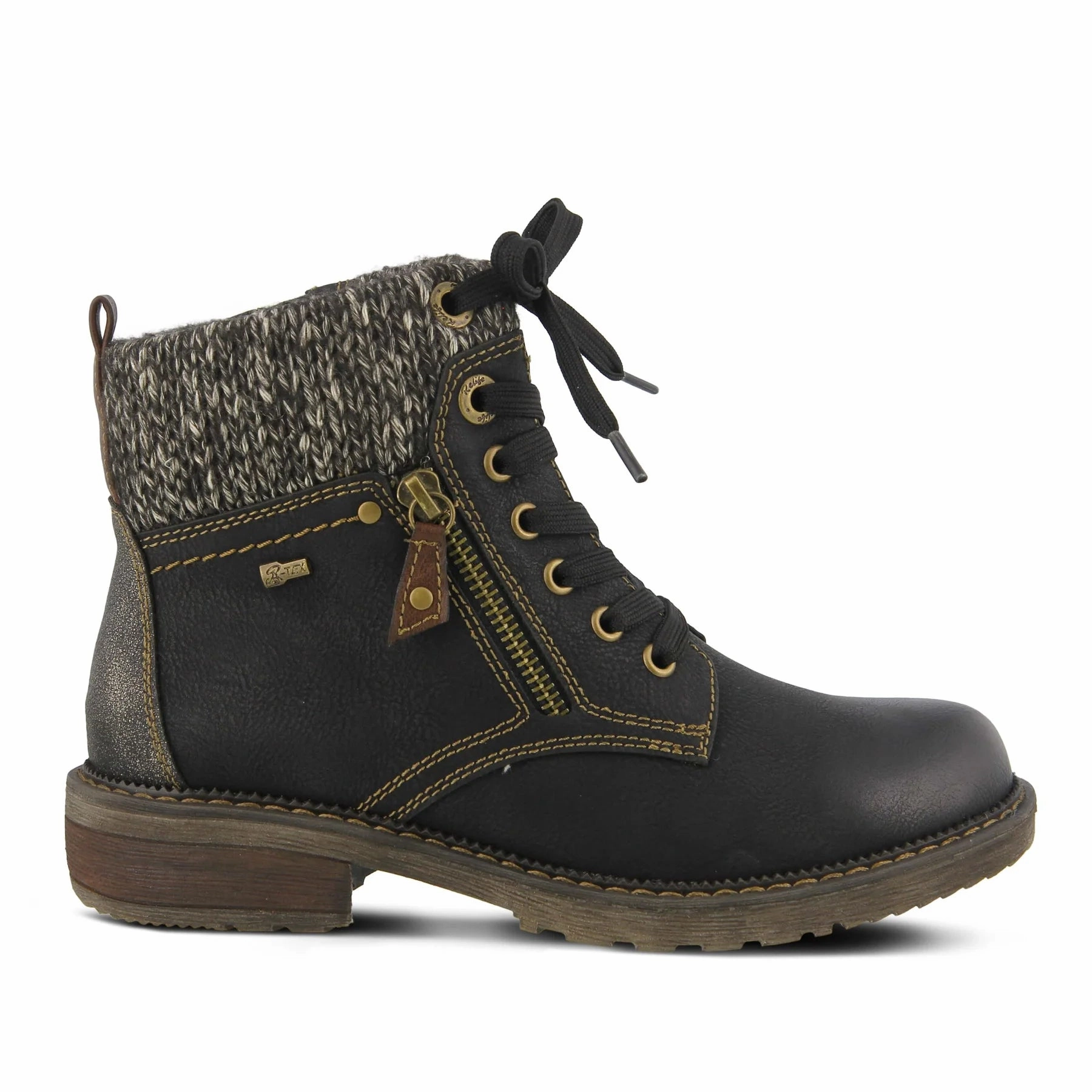 Spring Step Relife Khazera Water-Resistant Boot - Black Durable Shell All Day Worker Cushioned Step Adventure Journey