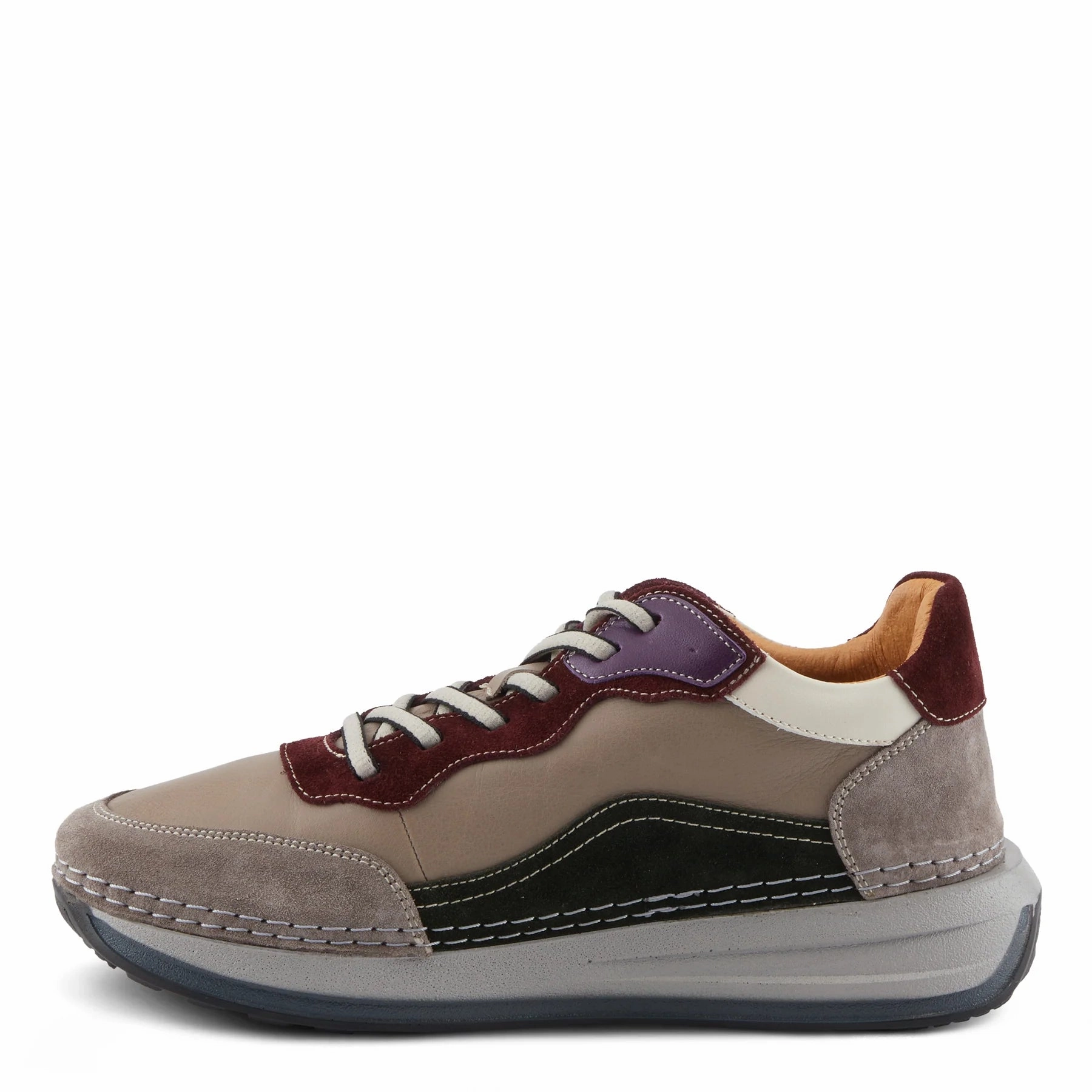 Spring Step Women's Booker Sneaker - Grey Multi Film Shoot Round Edge