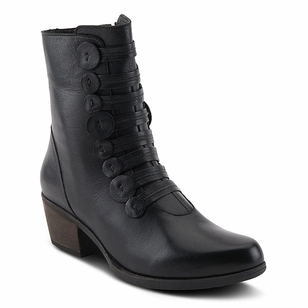 Water Repellent Reinforced toe Spring Step Women's Garibaldi Boot - Black