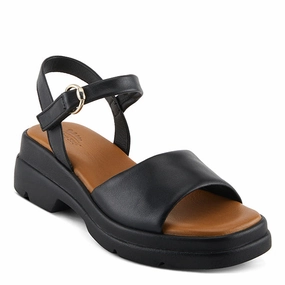 Airflow Ventilation Spring Step Women's Huntington Memory Foam Sandals - Black