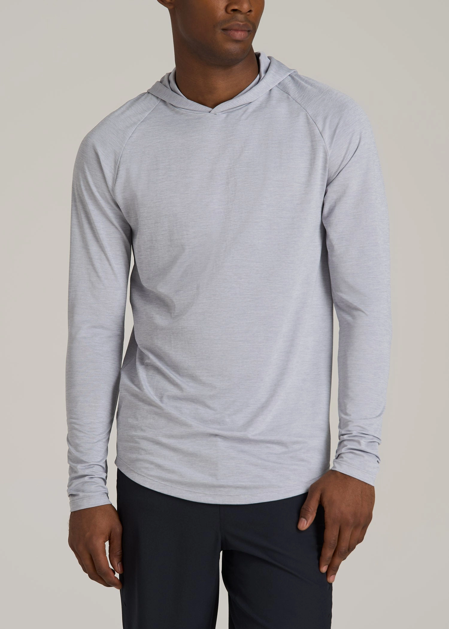 A.T. Performance Training Hoodie for Tall Men in Light Silver product abstract mystery Comfy Layering