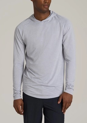 A.T. Performance Training Hoodie for Tall Men in Light Silver product abstract mystery Comfy Layering