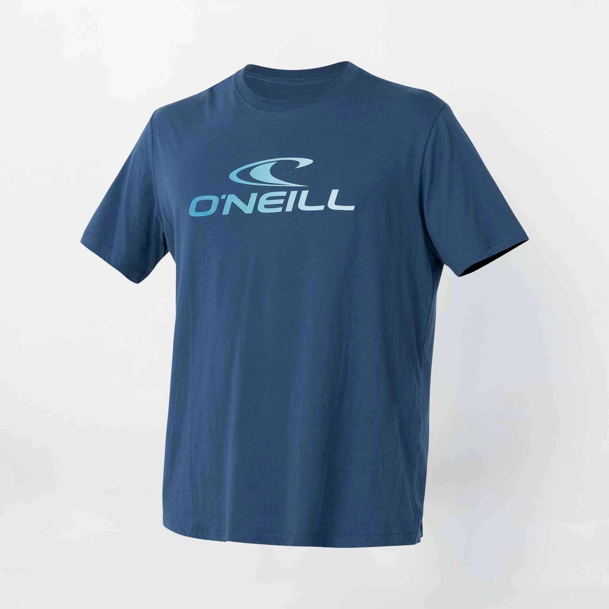 Stacked T-Shirt - Navy Flexible Ribbed Neckline