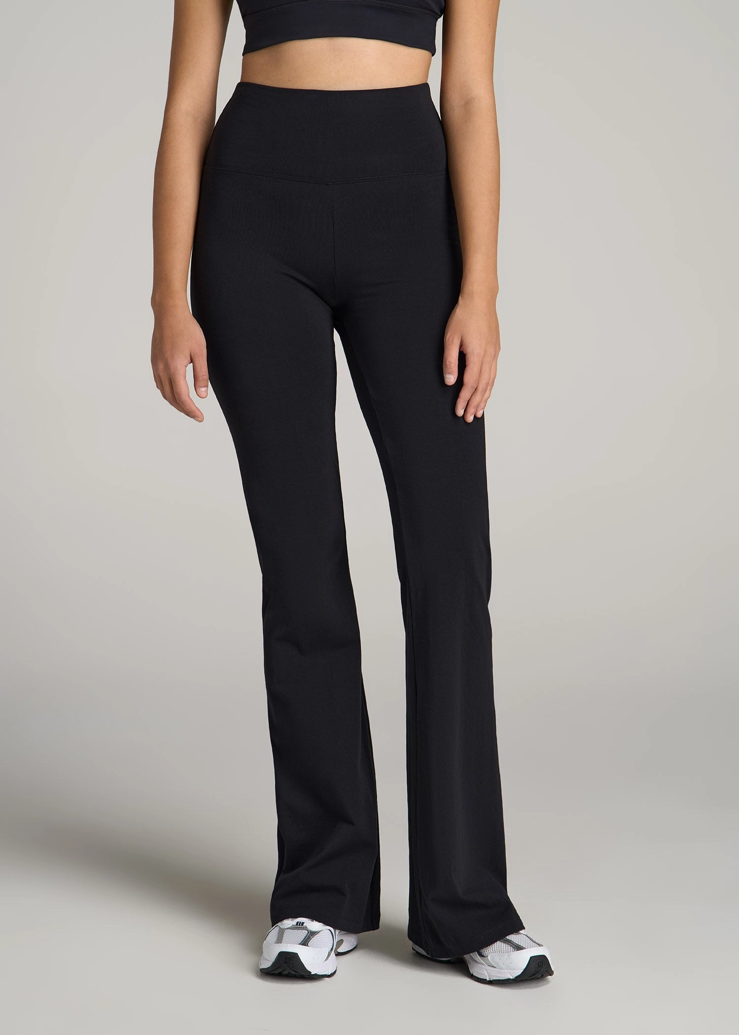 Gym Essentials Tall Women's Cotton Flare Legging in Black