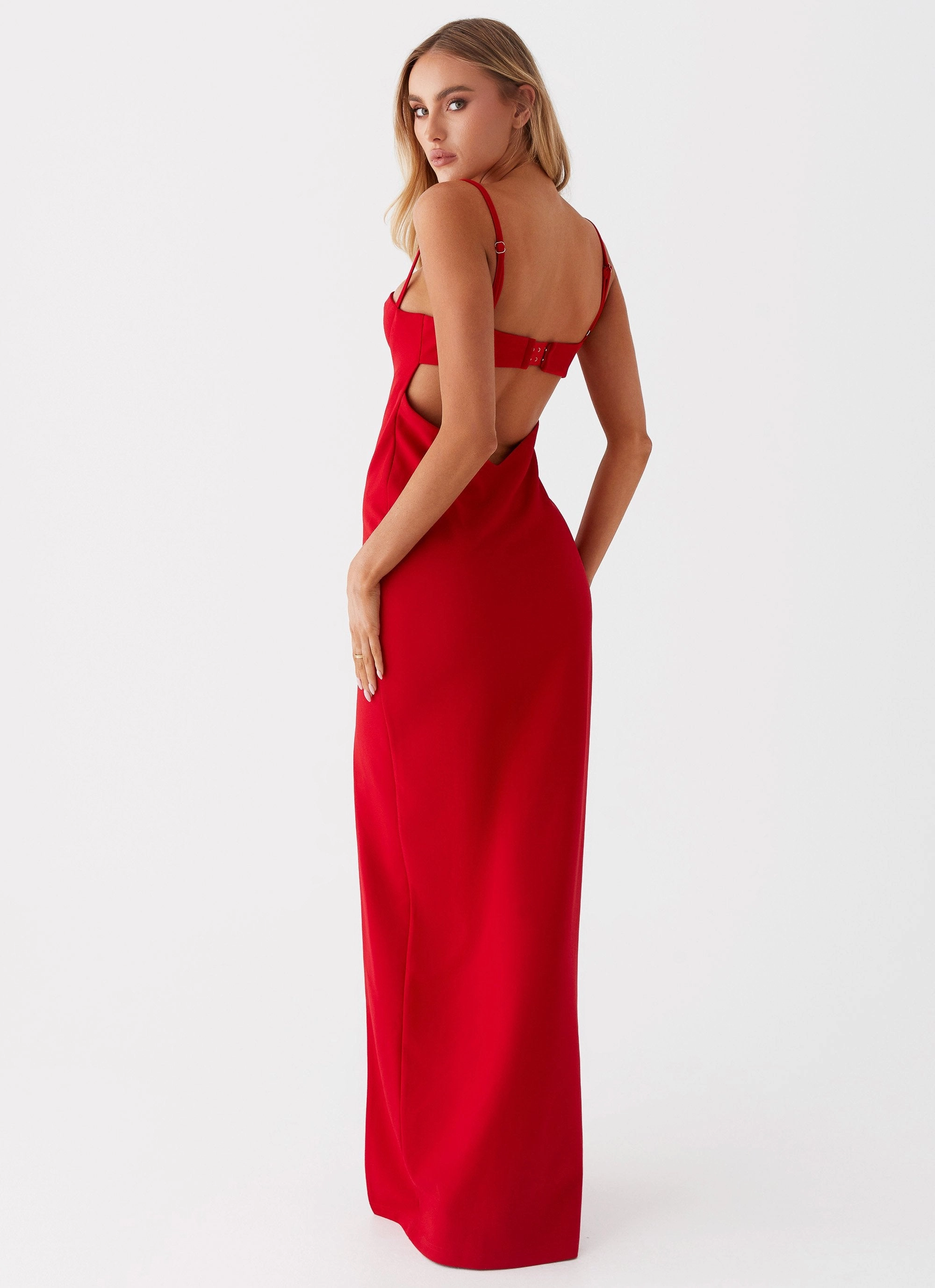 Sunset Scene Stefanie Maxi Dress - Red