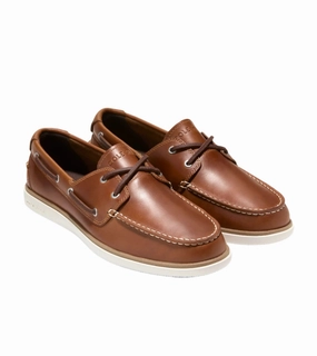 No Tie Wind Hike Cole Haan Men's GrandPr? Windward Boat Shoe - British Tan