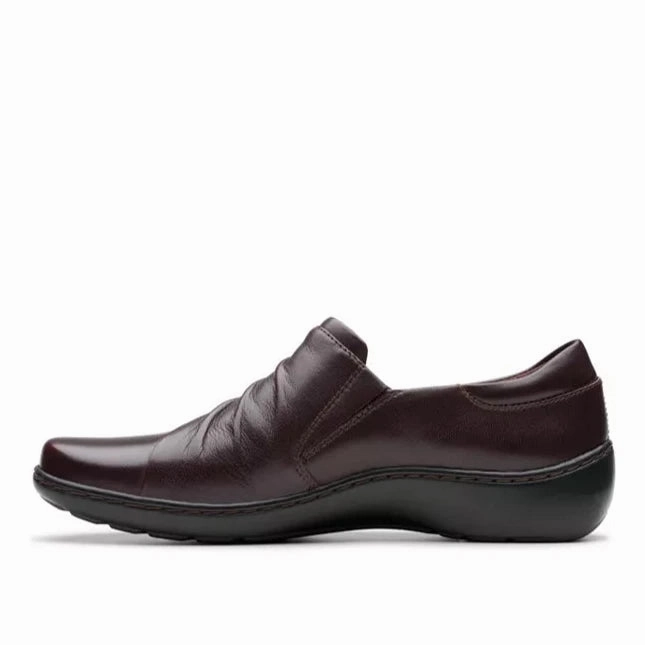 Clarks Women's Cora Aubrie Mary Jane - Dark Brown Quick Dry Lining