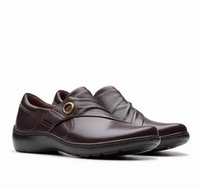 Clarks Women's Cora Aubrie Mary Jane - Dark Brown Light Ride Team Day