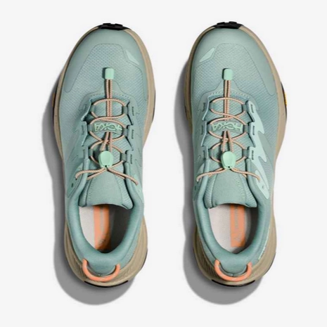 Clean Aesthetic Breathable Build Hoka Women's Transport Commuter Shoe - Jade / Oyster Mushroom