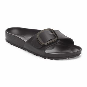 Tropical Leaf All-day Summer Sandals Birkenstock Women's Madrid Big Buckle EVA Sandal - Black