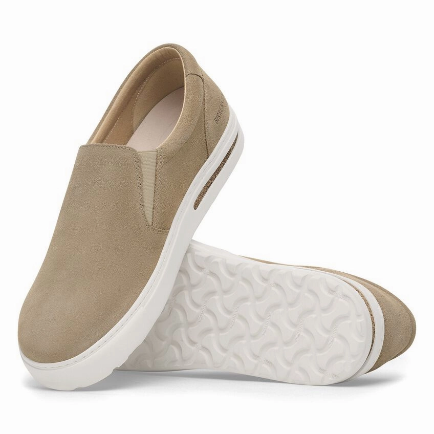 Birkenstock Women's Oswego Slip-On - Taupe Forest Step Comfort Fitment