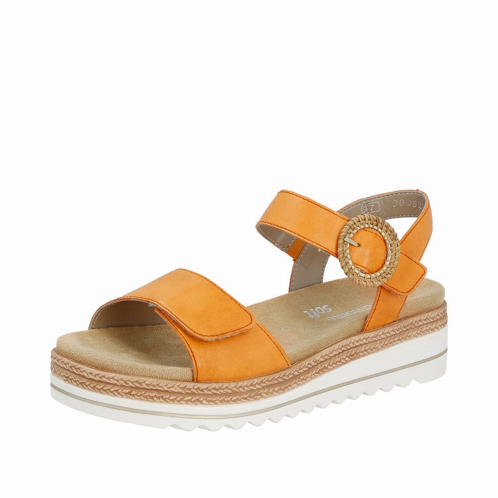 Campus Tour Everyday Wearability Remonte by Rieker Women's Jocelyn 52 Sandal - Mandarine
