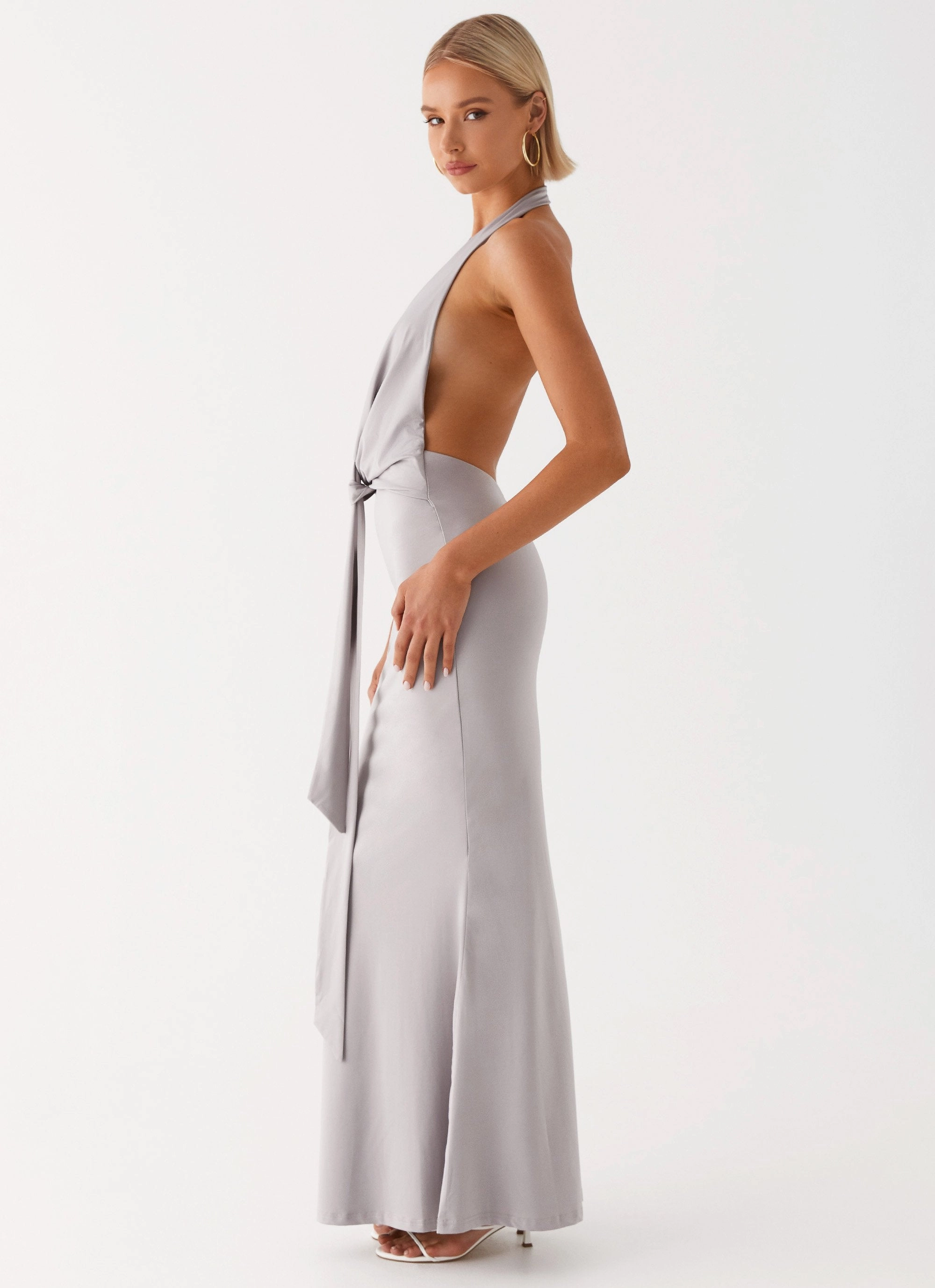 Carmella Maxi Dress - Grey Soft Tone Smooth Mood