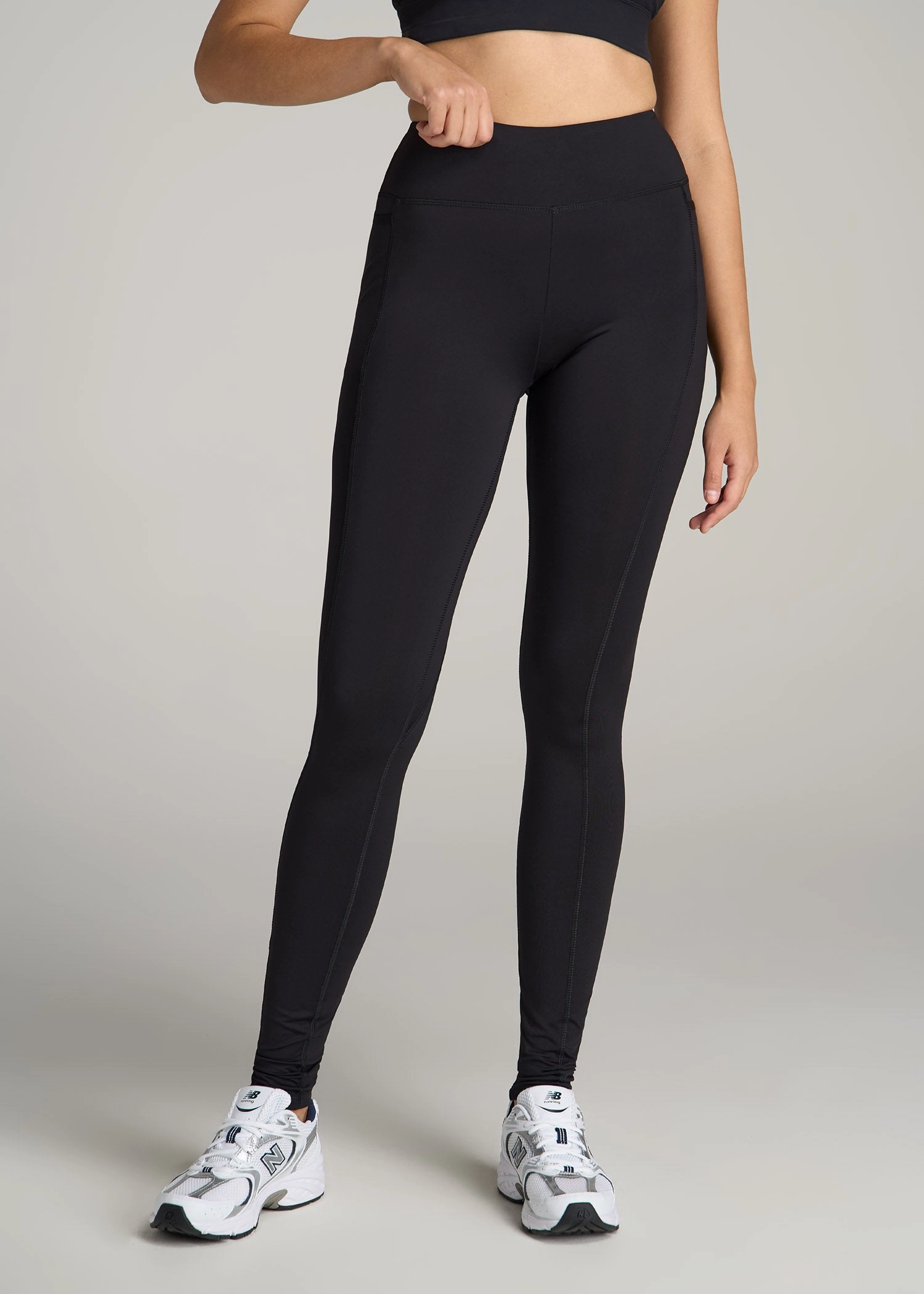 Bella Outer-Pocket Tall Women's Legging in Black Chilly Comfort