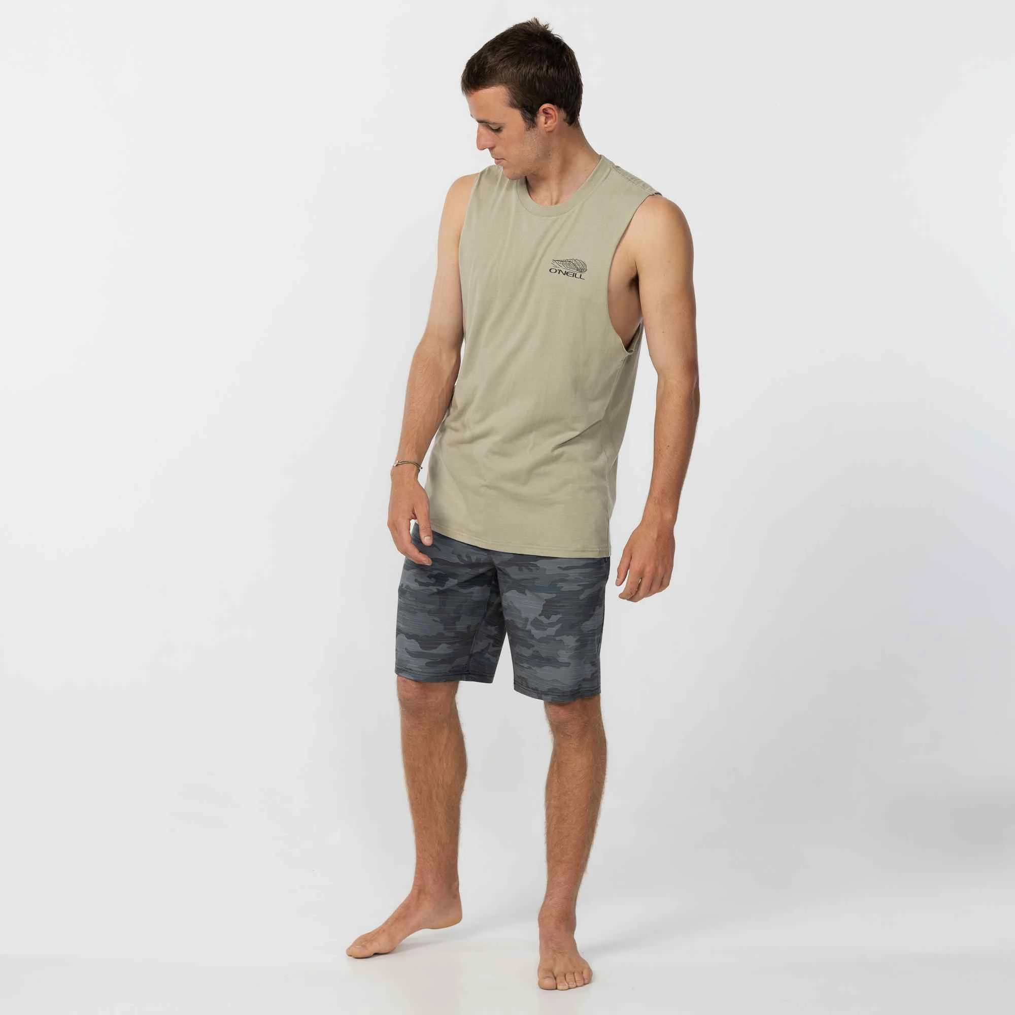 Dusk Muscle Tee - Seagrass Slim Fit Design