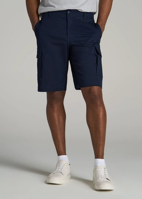 Birthday gift healthcare industry Stretch Twill Cargo Shorts for Tall Men in Evening Blue