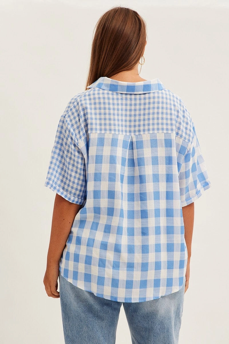 Wrinkle-Resistant Stripe Relaxed Shirt Short Sleeve