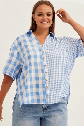 Stripe Relaxed Shirt Short Sleeve Urban Style Tear Resistant Reinforcement