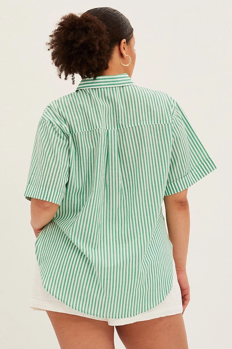 Stripe Stripe Shirt Nautical Look Smart Casual Wear