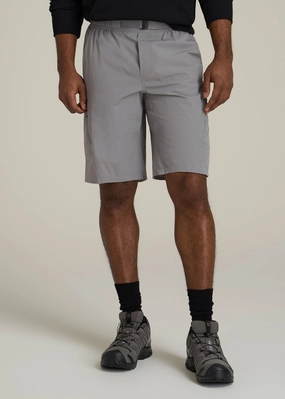 Tennis wear 10 Pocket Hiking Short for Tall Men in Pebble Grey