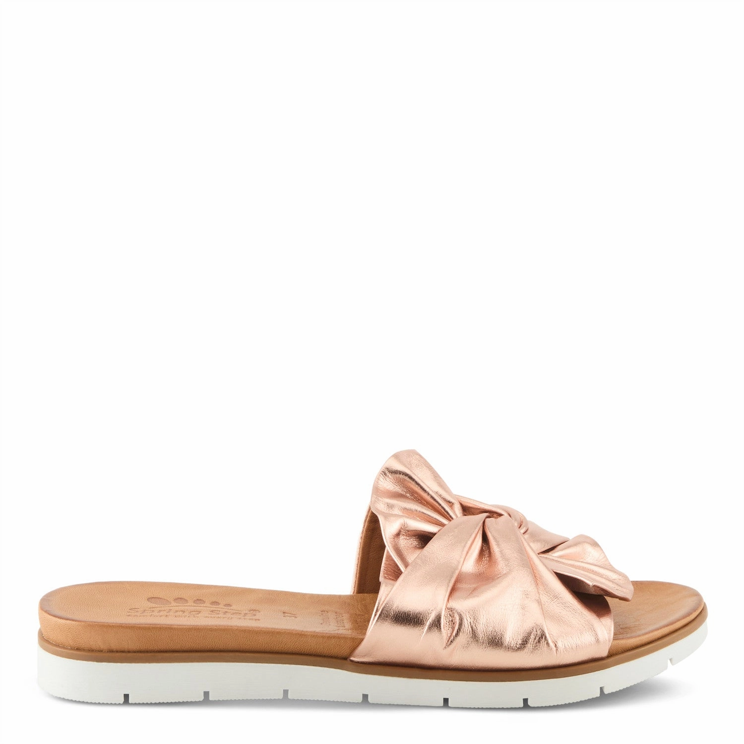 Spring Step Women's Lavona Slip On Slide Sandal - Rose Gold Dressy