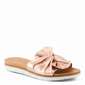 Comfy Open-toe Shoes Spring Step Women's Lavona Slip On Slide Sandal - Rose Gold