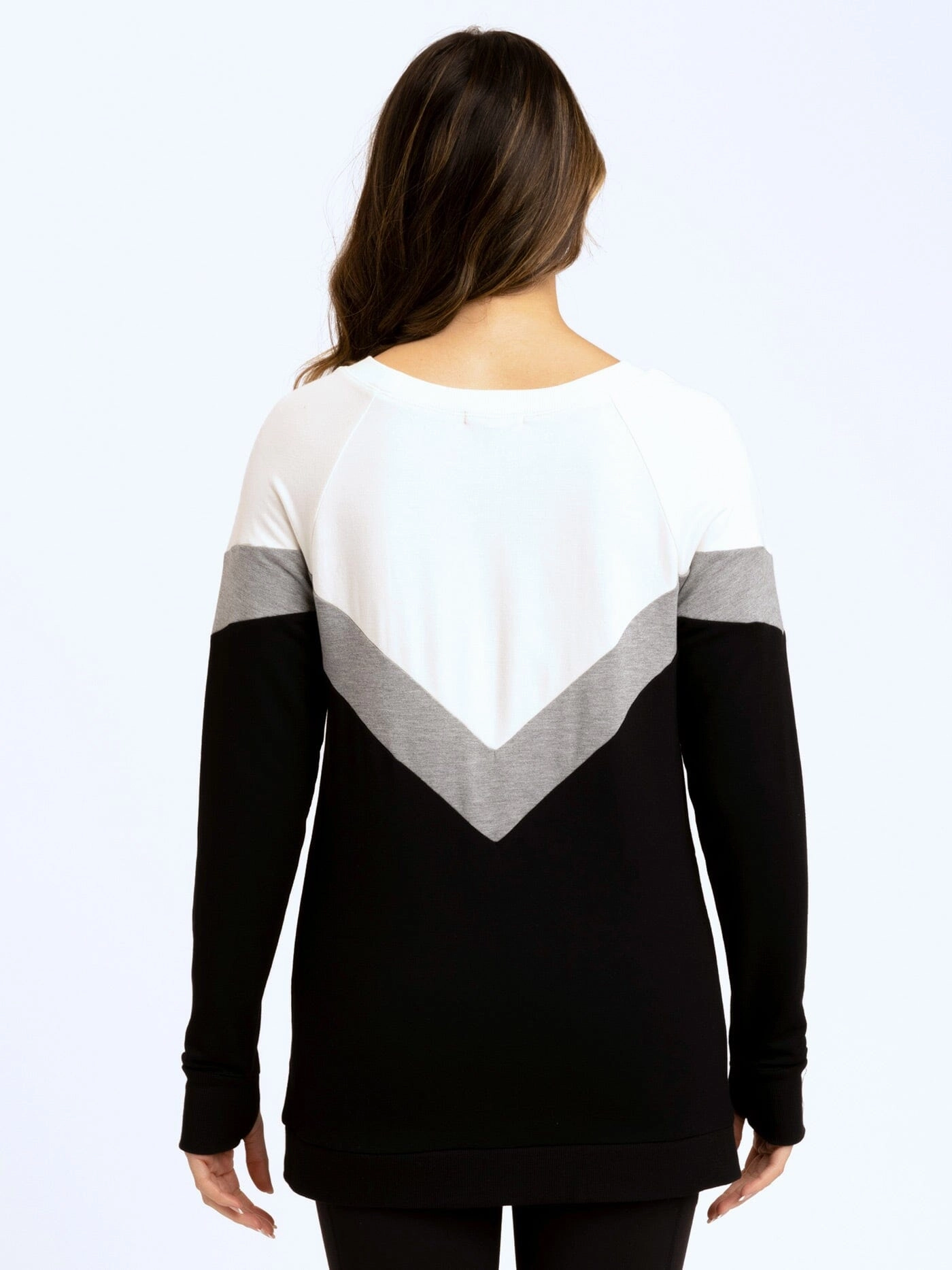 Quick Wear Fit Slip Resistant Grip Chevron Colorblock Tunic