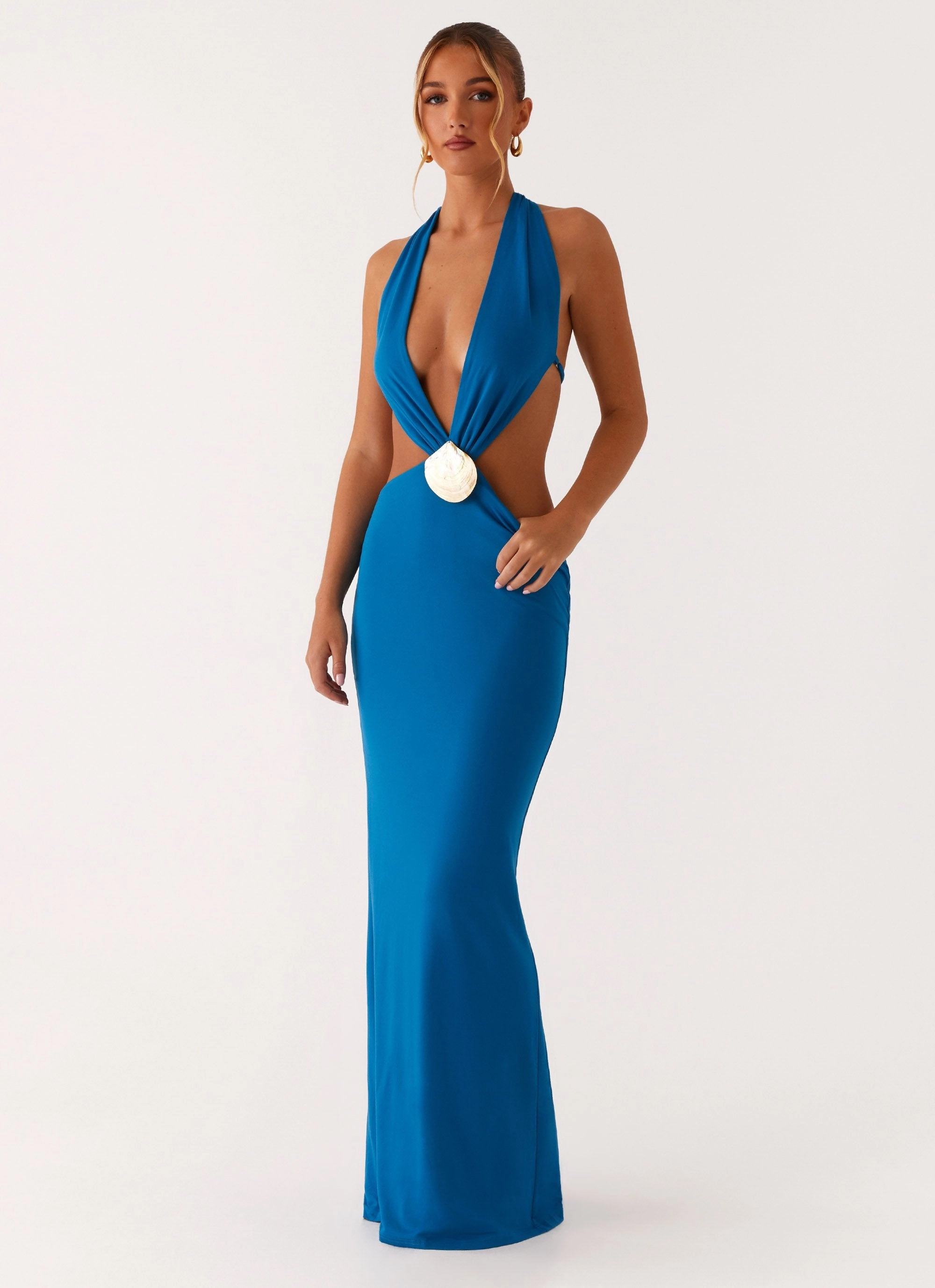 Flossy Maxi Dress - Royal Blue Versatile Piece Sleek Tailoring