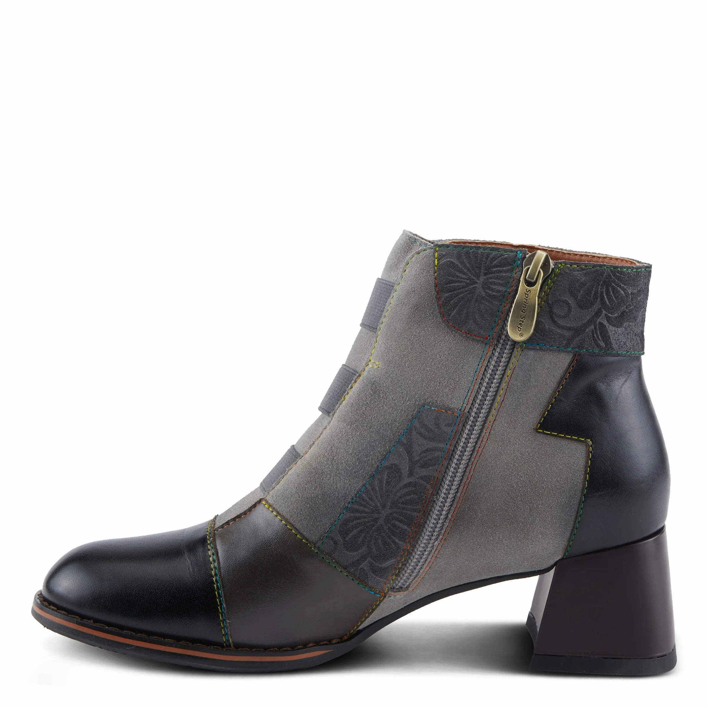 Stylish Minimal Comfy Wear L'Artiste by Spring Step Women's Copine Chunky Heel Bootie - Black Multi