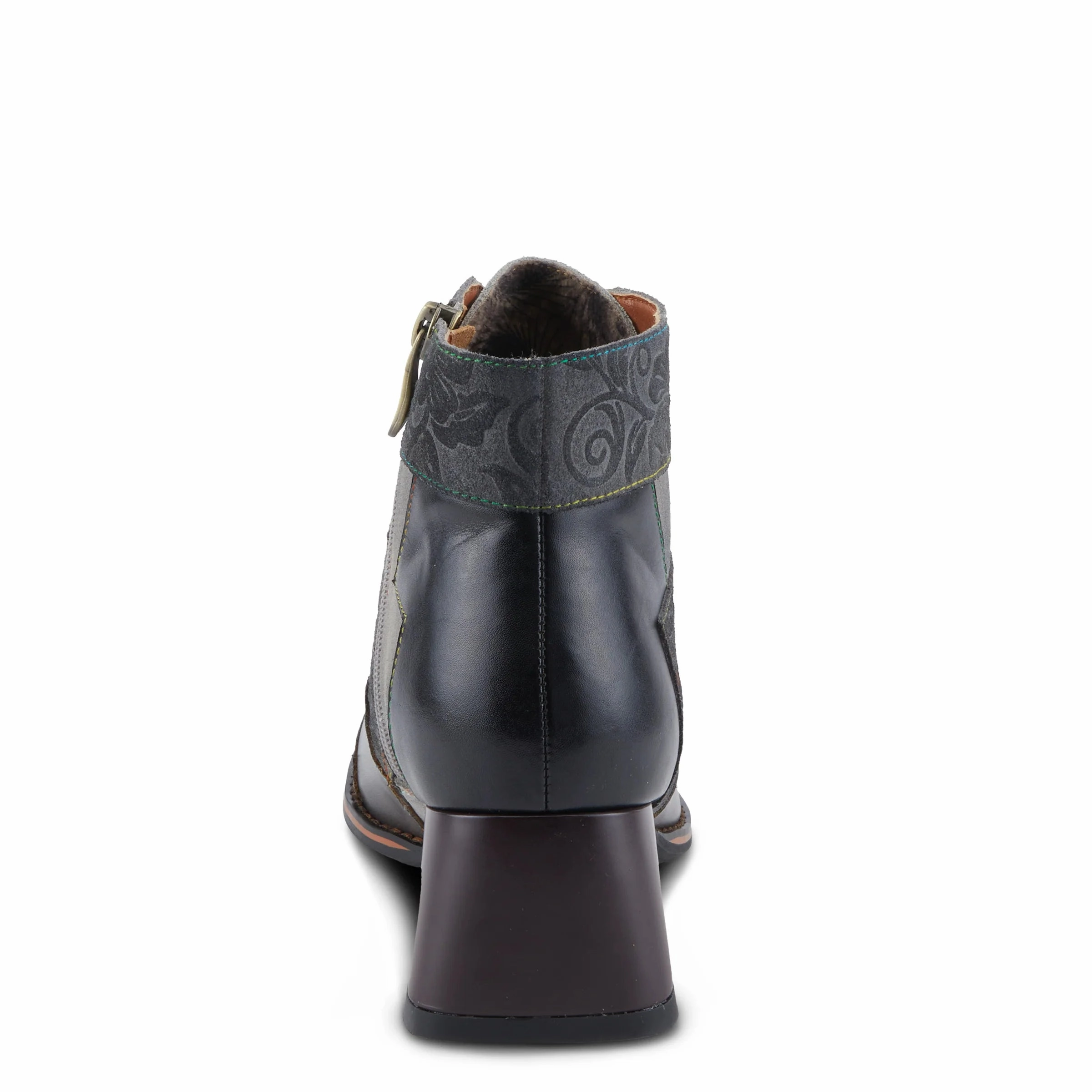 L'Artiste by Spring Step Women's Copine Chunky Heel Bootie - Black Multi No Break