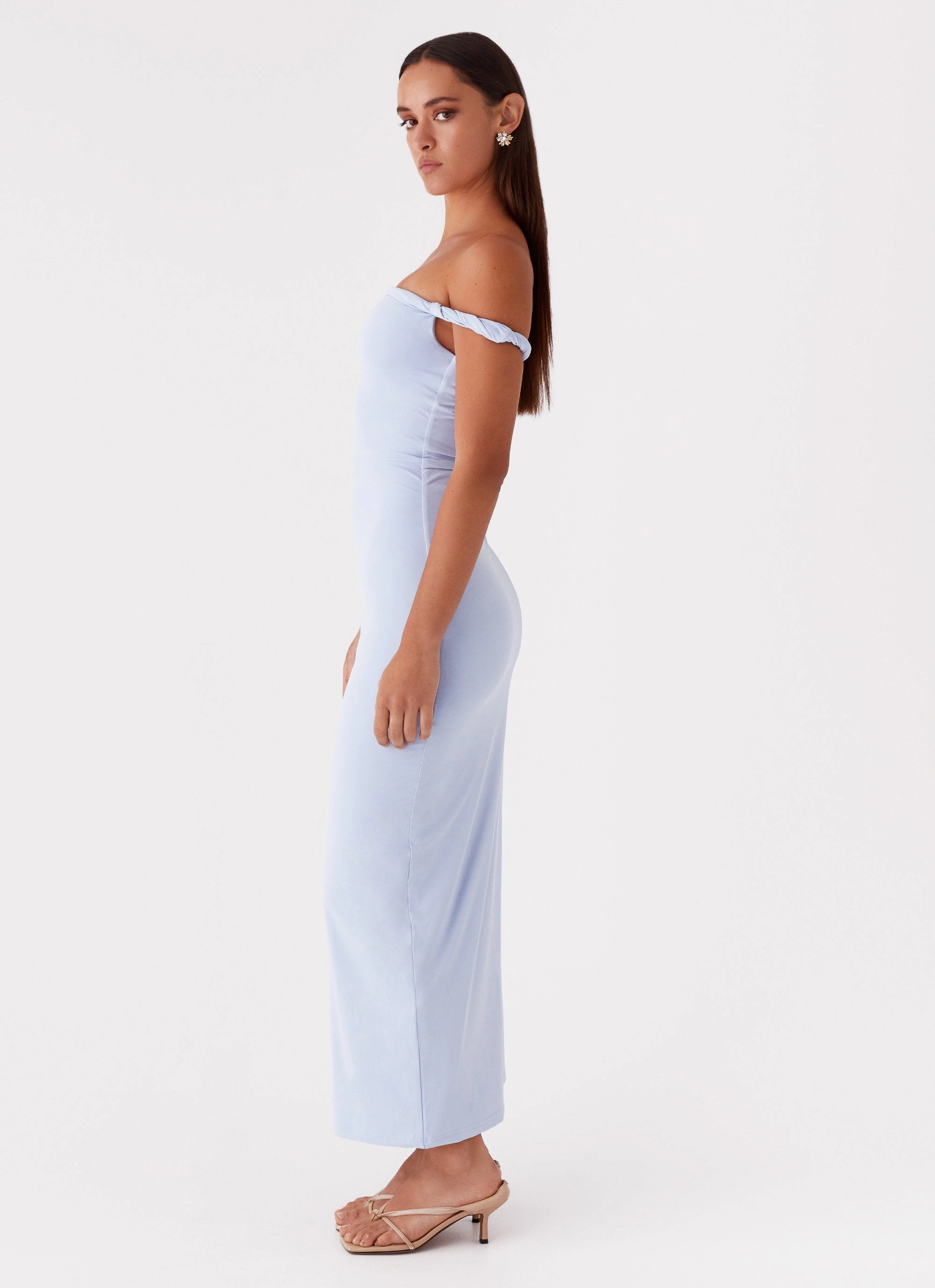 Modern Movement Arabella Twist Shoulder Maxi Dress - Blue