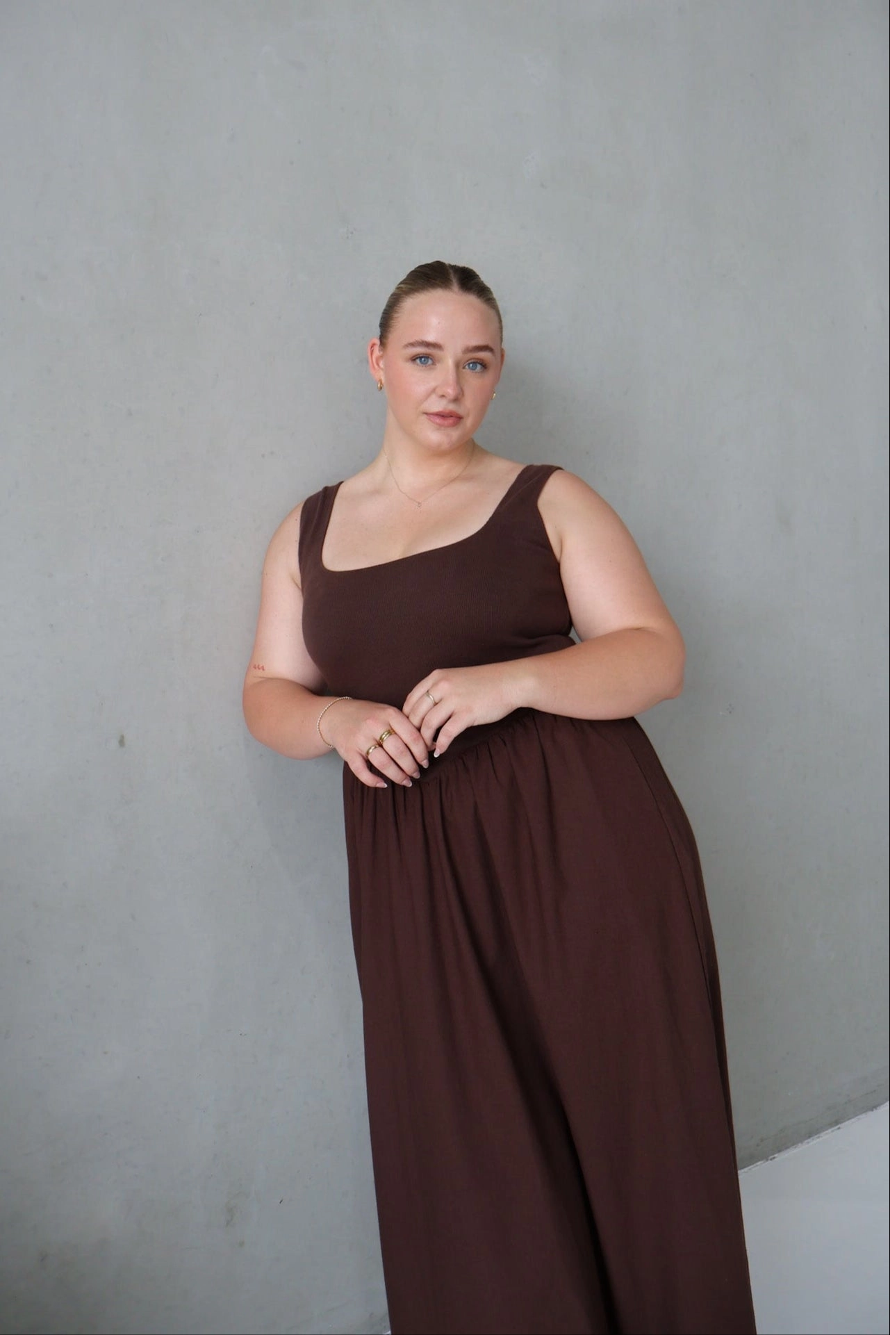 MYRA DRESS CHOCOLATE Tassel-Detail