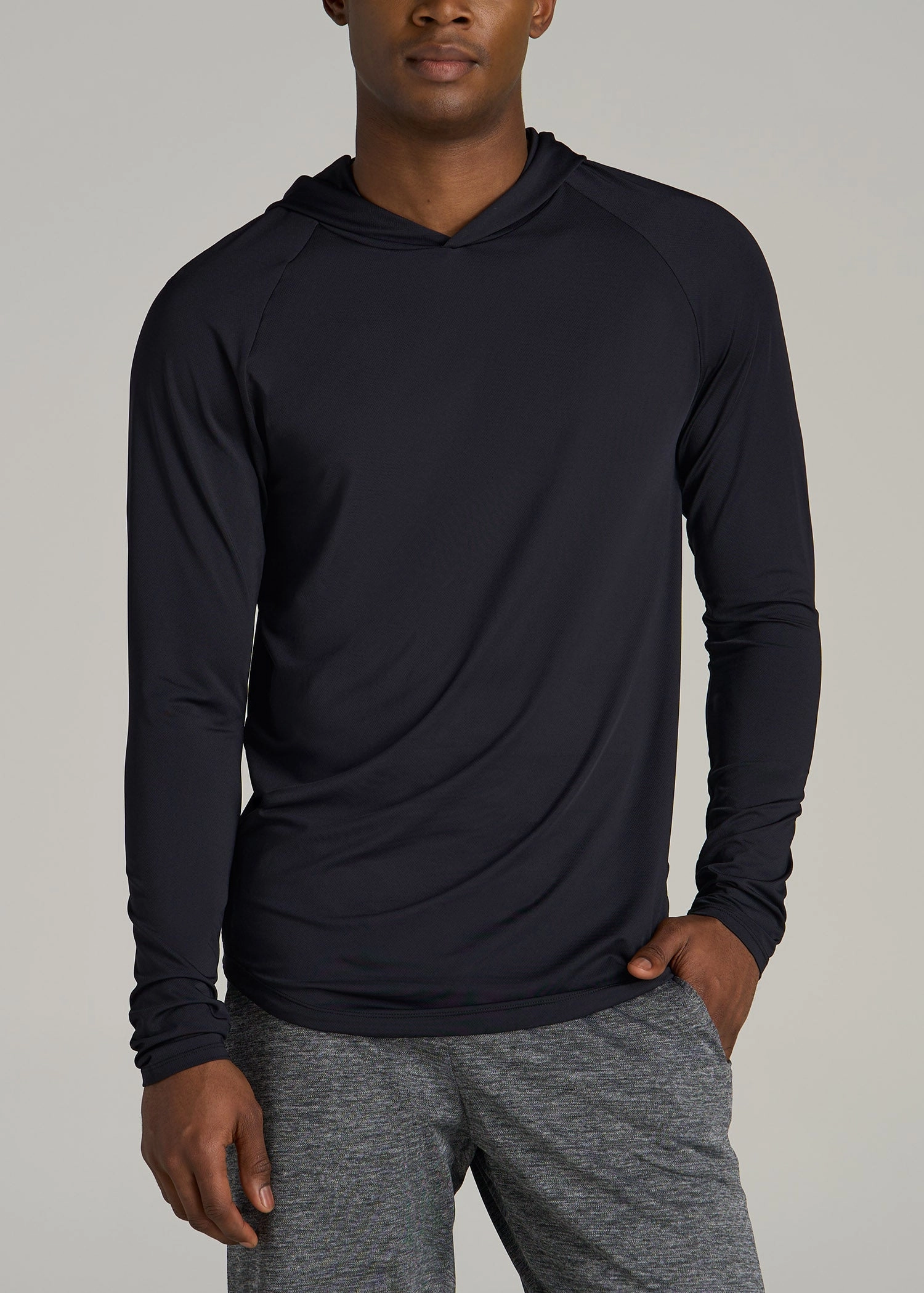 A.T. Performance Training Hoodie for Tall Men in Black product casual elegance blend