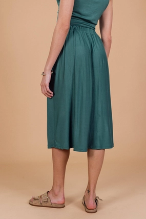 Neat Style Family Celebration Skirt Serena Emerald Green