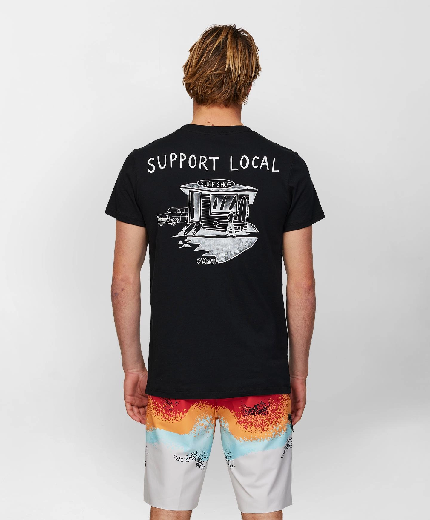 Support Local SS T-Shirt - Black Soft Feel Midweight Knit