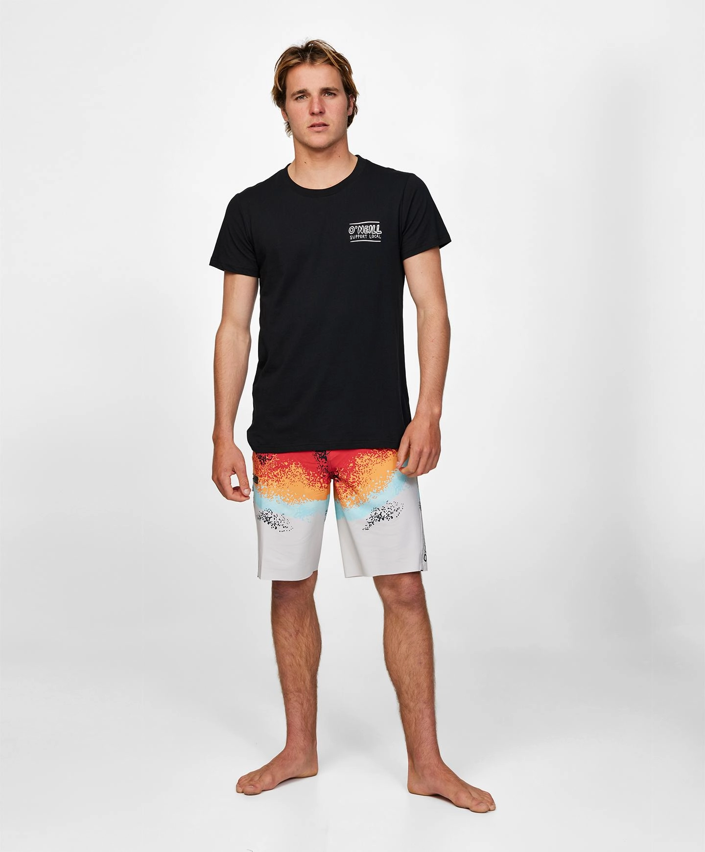 Support Local SS T-Shirt - Black Versatile Trend Sporty Comfort