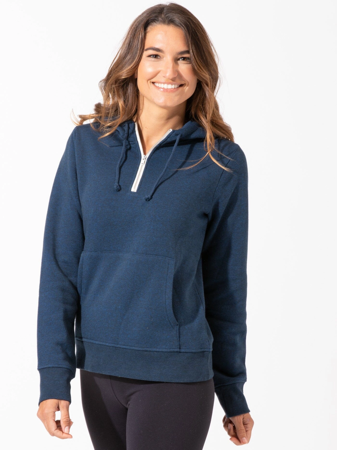 Sinead 1/4 Zip Triblend Fleece Hoodie Anti Pilling Surface