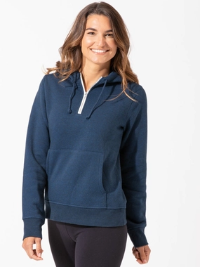Light Outdoor Layer Anti Pill Fabric Tech Sinead 1/4 Zip Triblend Fleece Hoodie