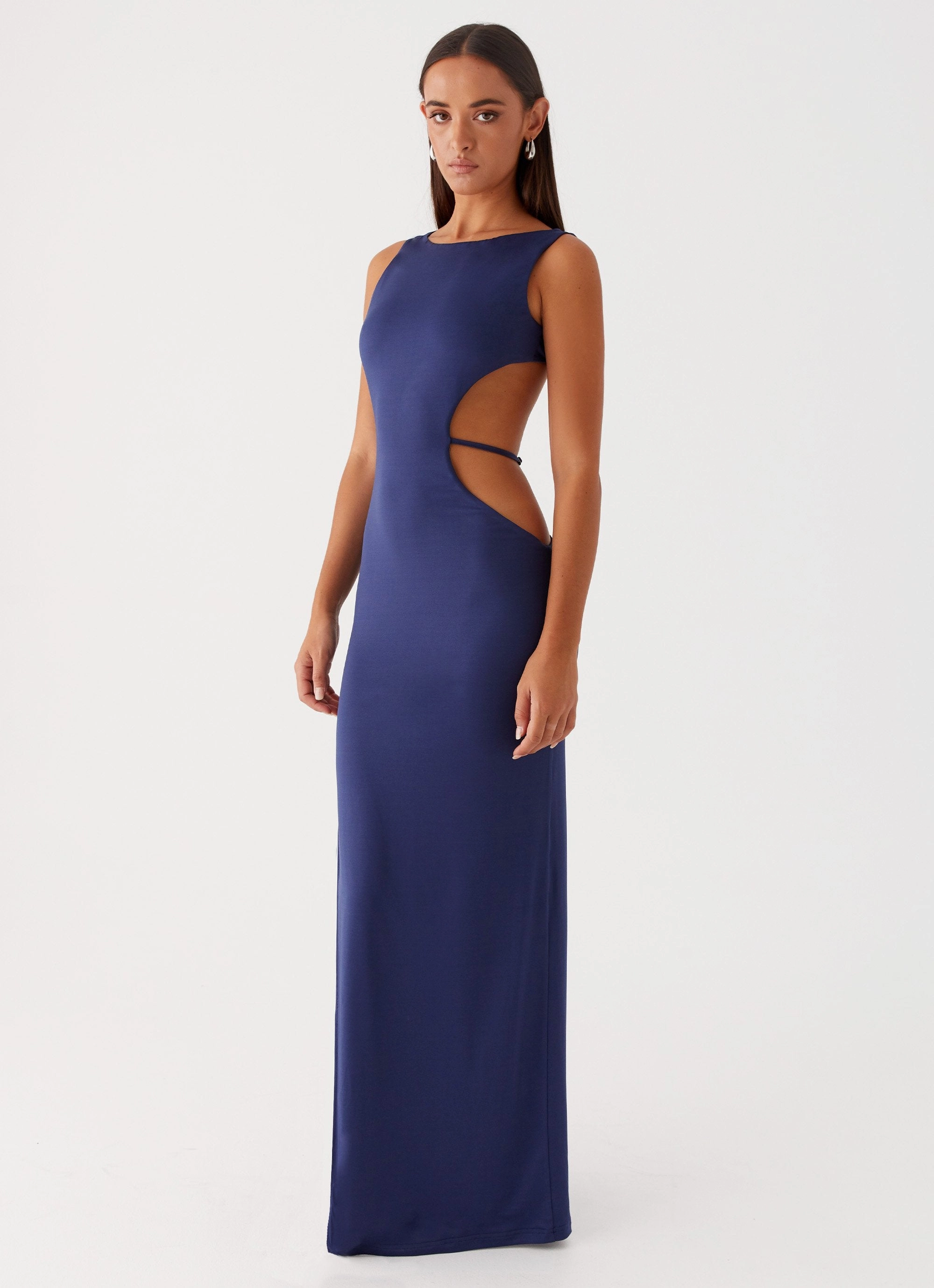 Sutton Maxi Dress - Navy Form Fit