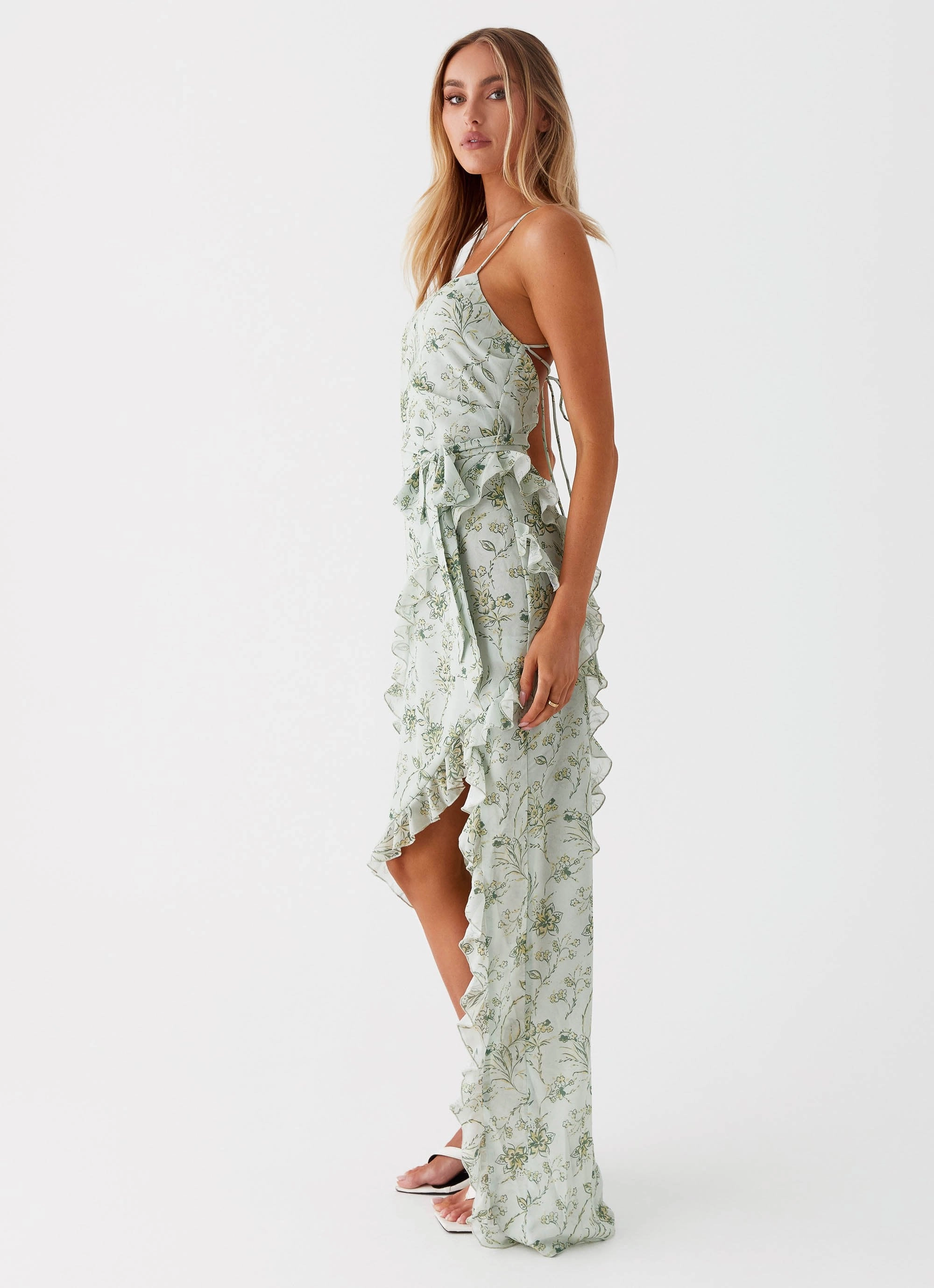 Farm Scene Sweet Serenity Maxi Dress - Sage Floral