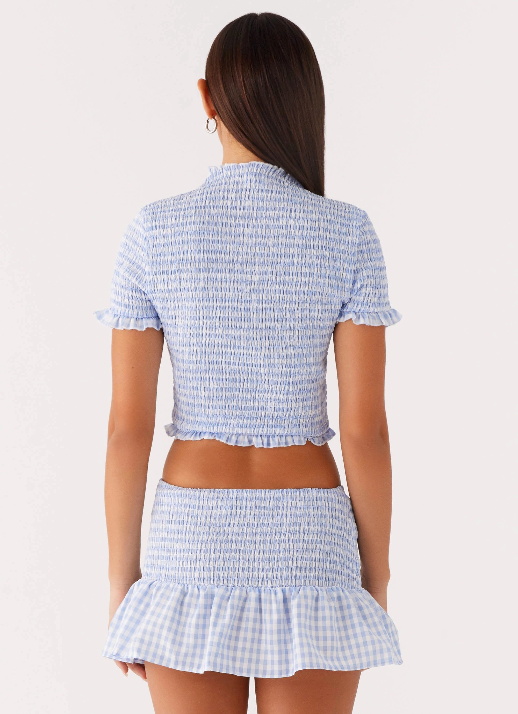 Comfy Choice Sweetest Pie T-Shirt - Baby Blue Gingham