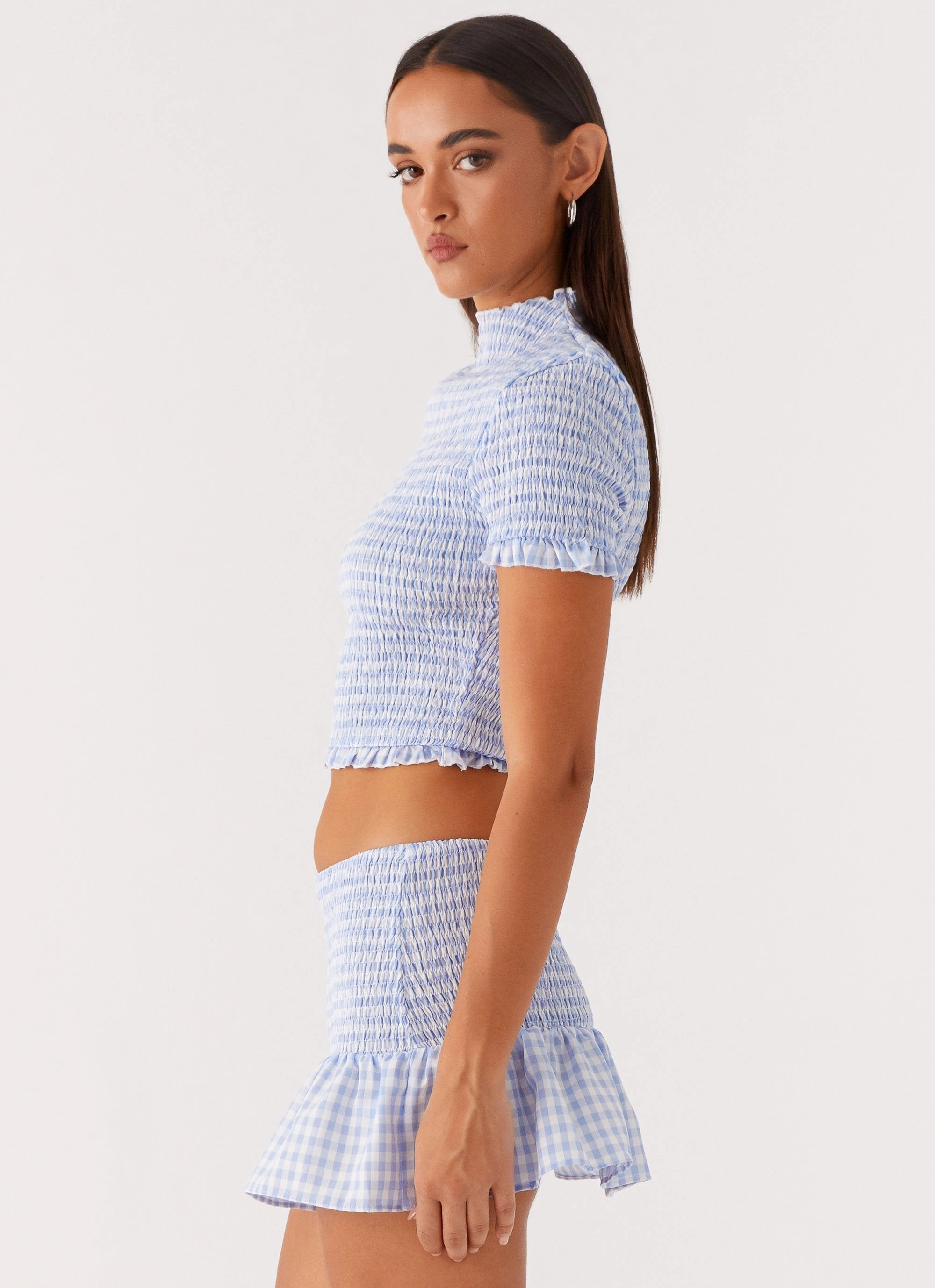 Sweetest Pie T-Shirt - Baby Blue Gingham Light and Fresh