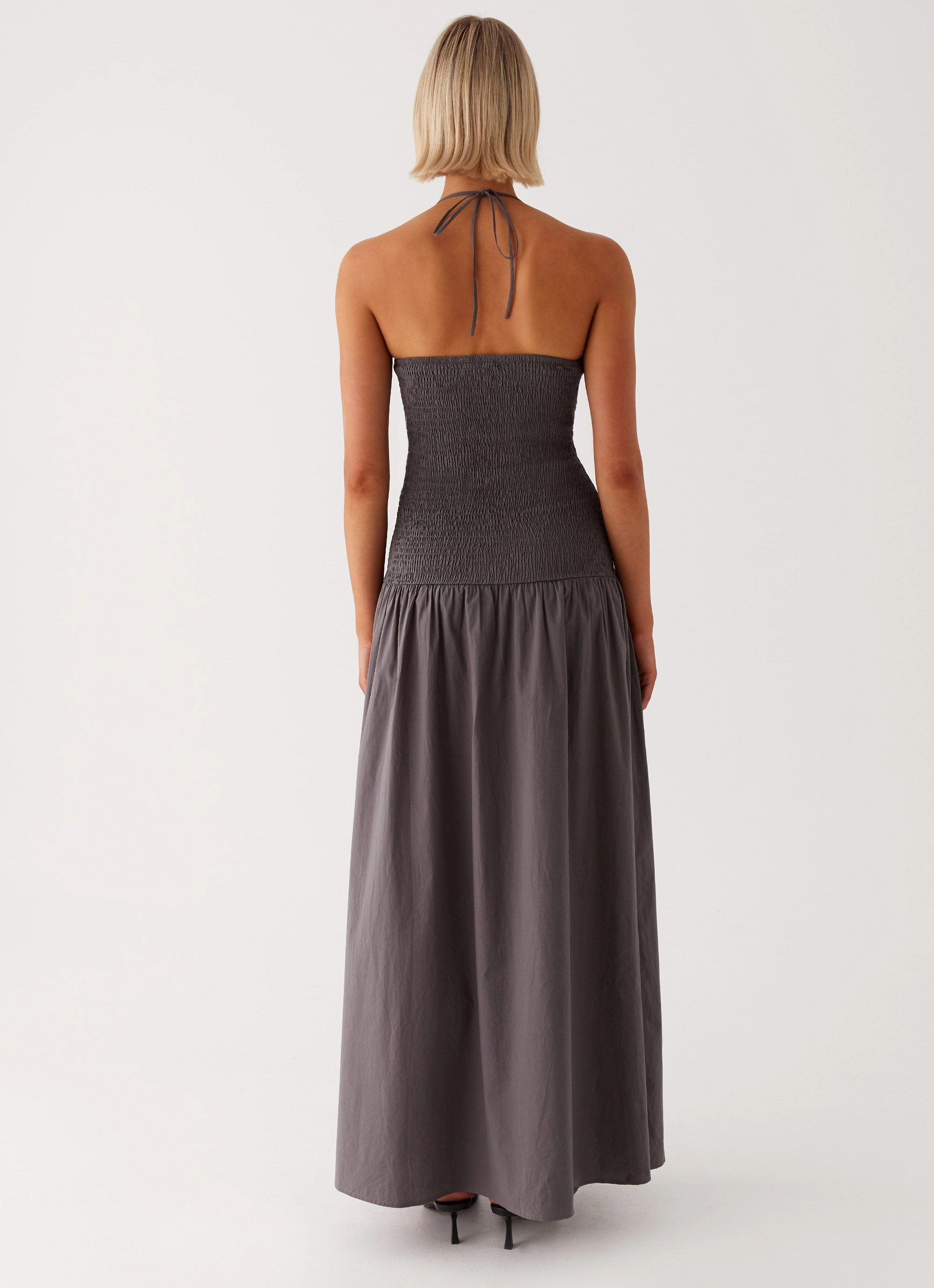 Zahra Maxi Dress - Charcoal Vibrant Style