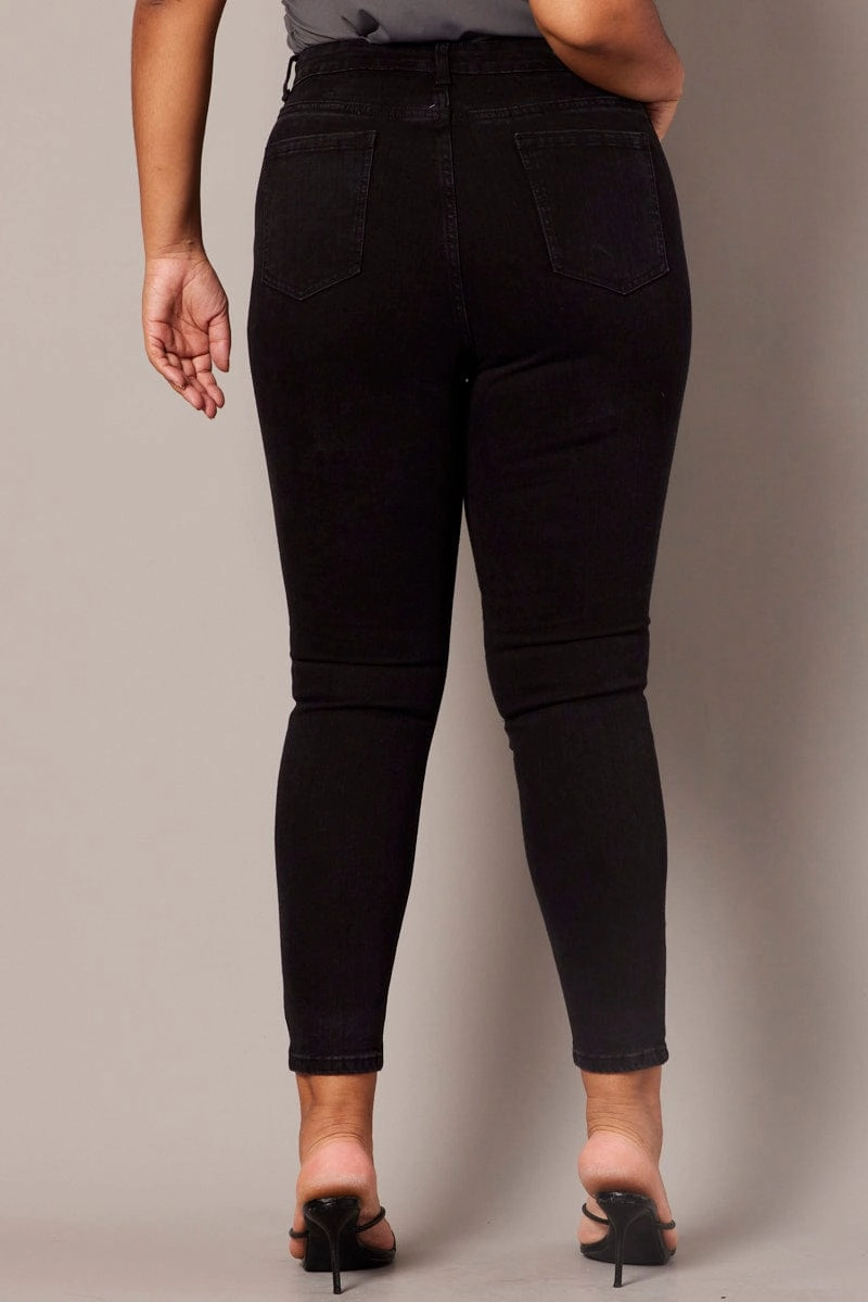 Popular Option Classic Vibe Black Skinny Jeans High Rise