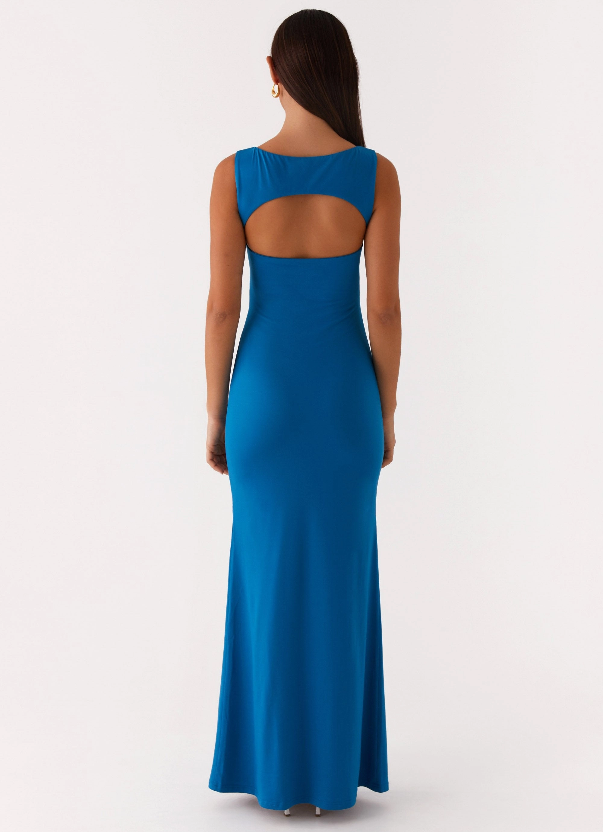 Lagoon Cut Out Maxi Dress - Royal Blue Fall Fashion Versatile Layering