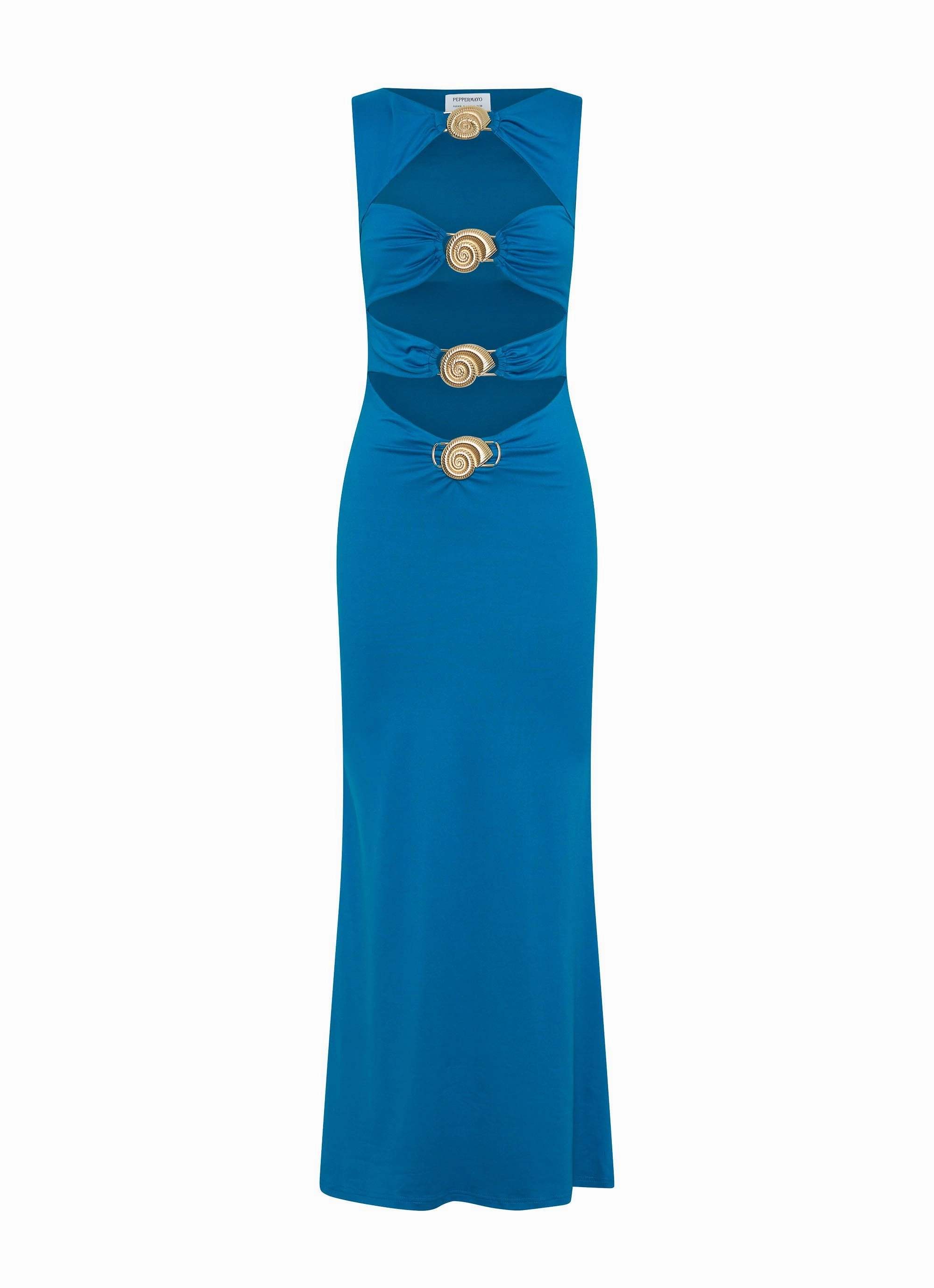 Neutral Look Lagoon Cut Out Maxi Dress - Royal Blue