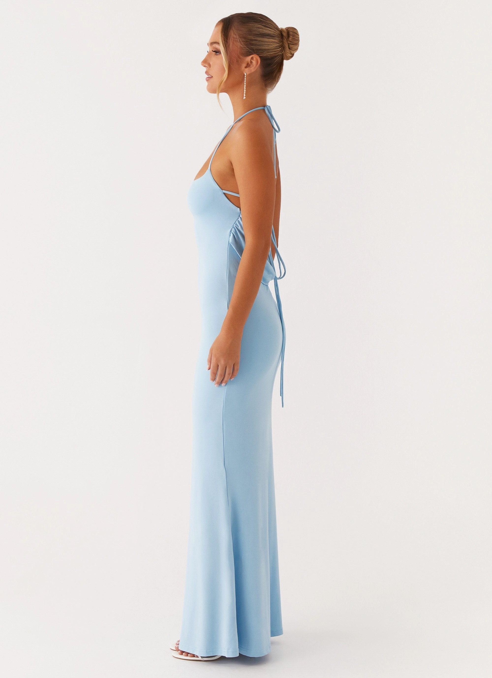 Daily Ready Elegant Appearance Talk About Us Maxi Dress - Blue