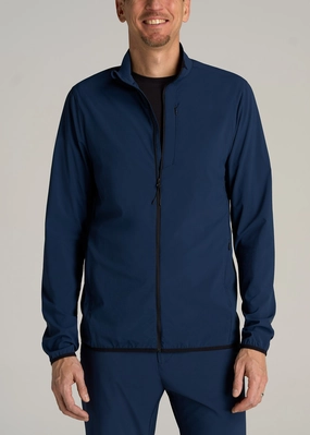 Odor control OdorResistantFabric Tall Men's Softshell Jacket for Outdoor Training in Marine Navy