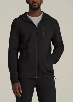 product budget friendly Tall Men's Tech-Knit Long Track Jacket in Black