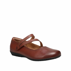 Taos Footwear Women's Mary Jane Banter Leather Flat - Cognac Daily Fit Airport Run